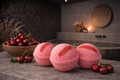 Pack Of 3 Cherry Scented Luxury Bath Bombs