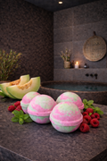 Pack Of 4 Raspberry, Melon And Mint Scented Luxury Bath Bombs