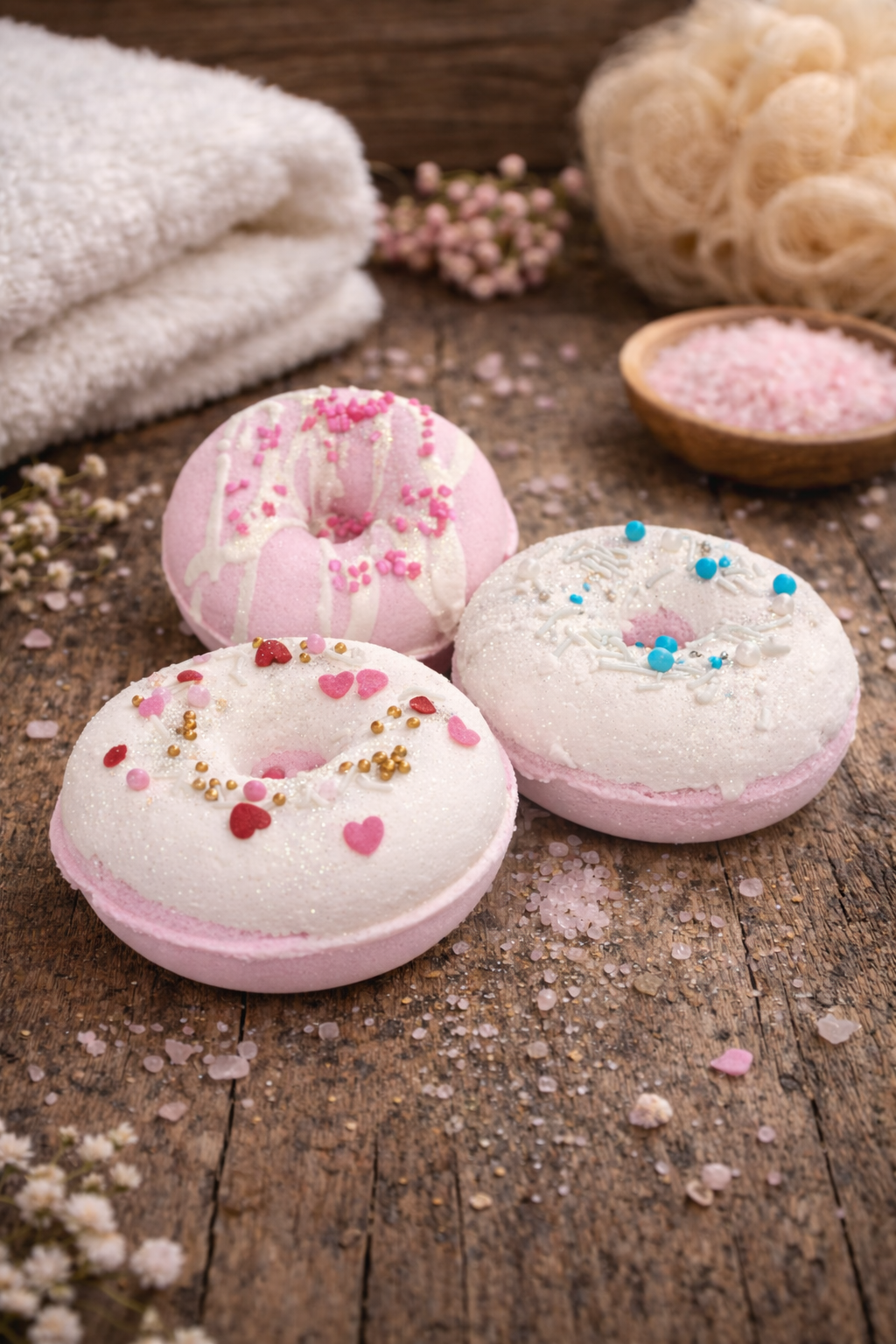 Pack Of 3 Donut Shaped Bath Bombs