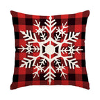 1 Christmas Pillowcase Christmas Senior Snowflake Tree Printed Square Pillowcase Christmas Decoration (Without Pillow Core)