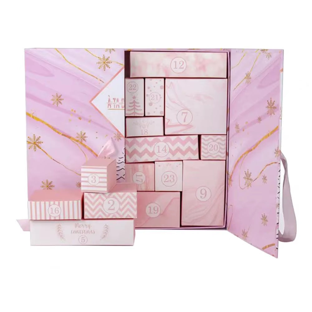 DIY Christmas Advent Calendar Boxes 2025 Empty Box to Fill 24-Day Christmas Countdown Calendar Christmas Gift Box