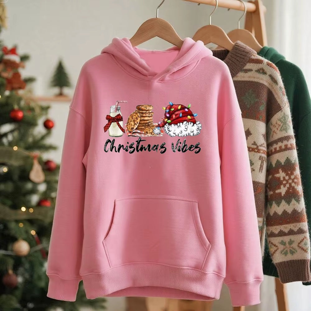 Christmas Vibes Hoodie Christmas Lights Tracksuit Christmas Gift Fashion Casual Hiphop Sweatshirt Harajuku Unisex