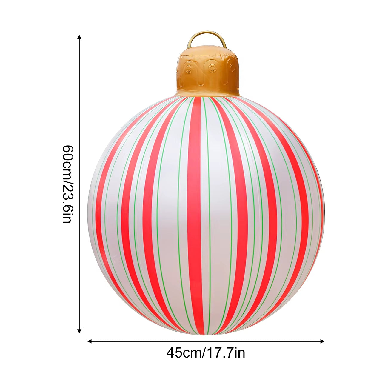 1PC Inflatable Christmas Balls Large PVC Christmas Hanging Ornaments Oversized Christmas Tree Balls Blow up Christmas Balls