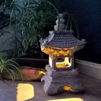 Pagoda Outdoor Solar Powered Light Statue