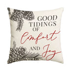 1 Christmas Pillowcase Christmas Senior Snowflake Tree Printed Square Pillowcase Christmas Decoration (Without Pillow Core)