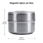 Magnetic Spice Jar Set with Stickers Stainless Steel Spice Tins Spice Storage Container Pepper Seasoning Sprays Tools