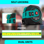 2In1 Green Laser Distance Meters 80M+5M Tape Laser Measure Multifunctional Rechargeable