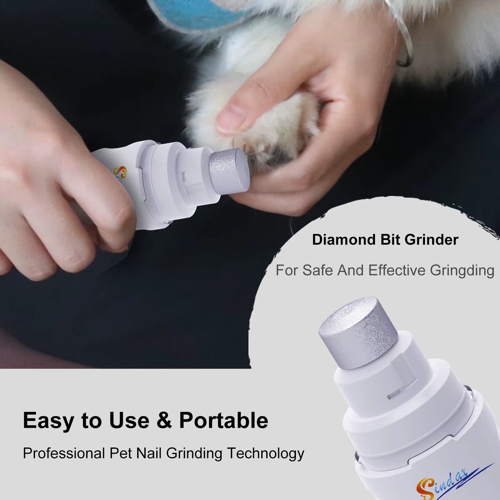 Electric Pet Nail Grinder Trimmer Grooming Tool Rechargeable Dog Nail Clippers Dogs Nail Grinder Trimmer Puppy Dog Accessories