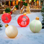 1PC Inflatable Christmas Balls Large PVC Christmas Hanging Ornaments Oversized Christmas Tree Balls Blow up Christmas Balls
