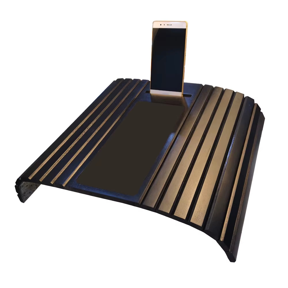 Bamboo Wood Sofa Arm Tray for Couch Flexible Sofa Tray Couch Arm Table Perfect for Drinks Snacks Remote Control or Phone Great