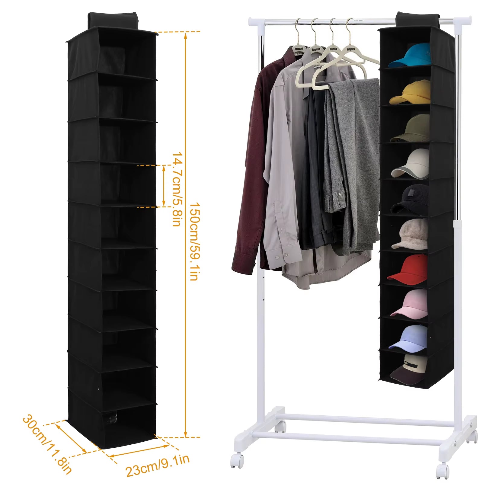 Multi Layer Hanging Bag Drawer Box Storage Universal Wardrobe Cloth Underwear Organizer Hanger Bag Household Supplies Shoe Rack