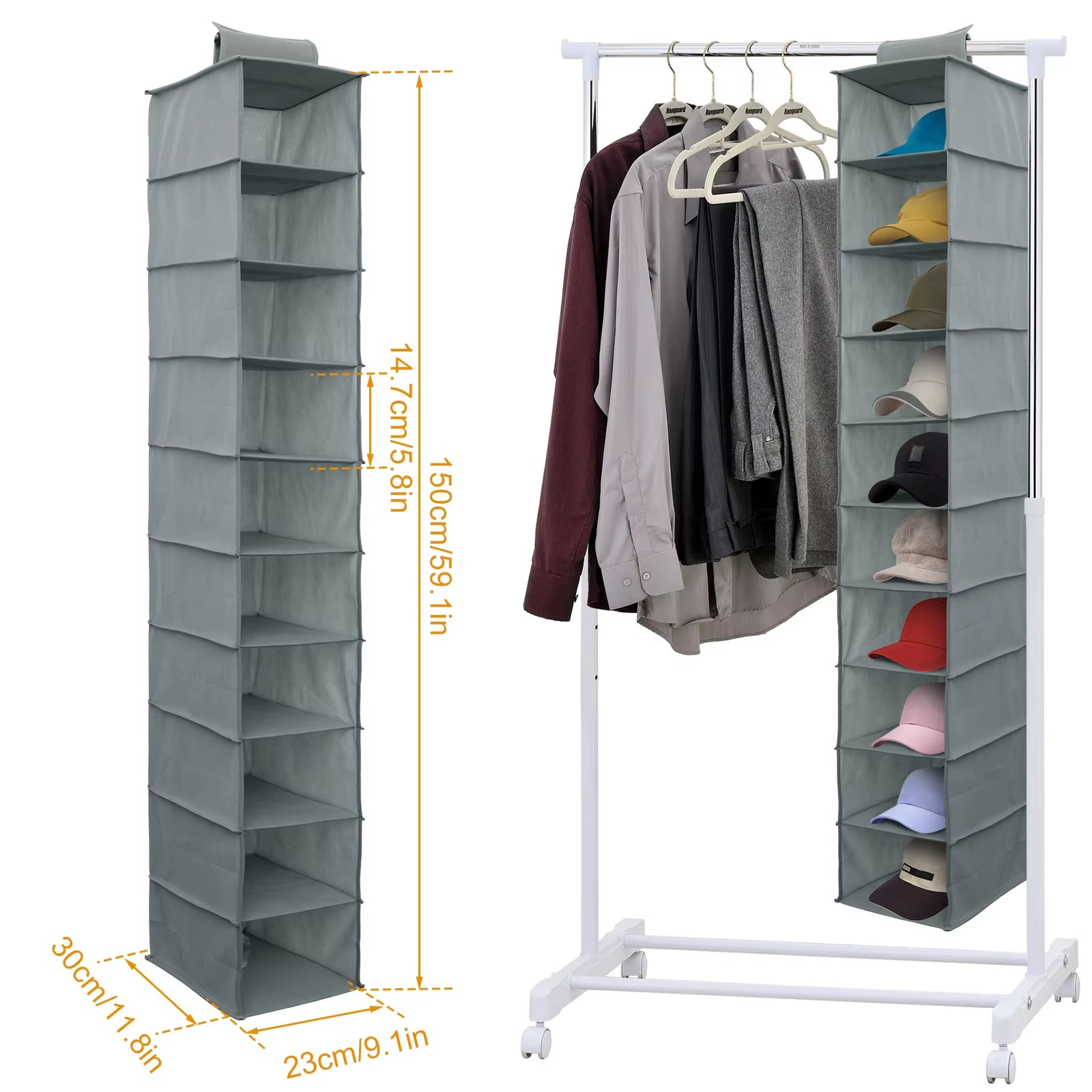 Multi Layer Hanging Bag Drawer Box Storage Universal Wardrobe Cloth Underwear Organizer Hanger Bag Household Supplies Shoe Rack