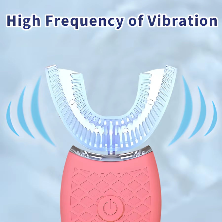 Smart Toothbrush Whole Mouth Teeth Cleaning 3 Cleaning Modes U Shaped Toothbrush Waterproof Electric Toothbrush