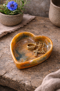 Orange Heart Shaped Resin Trinket/Jewelry Holder