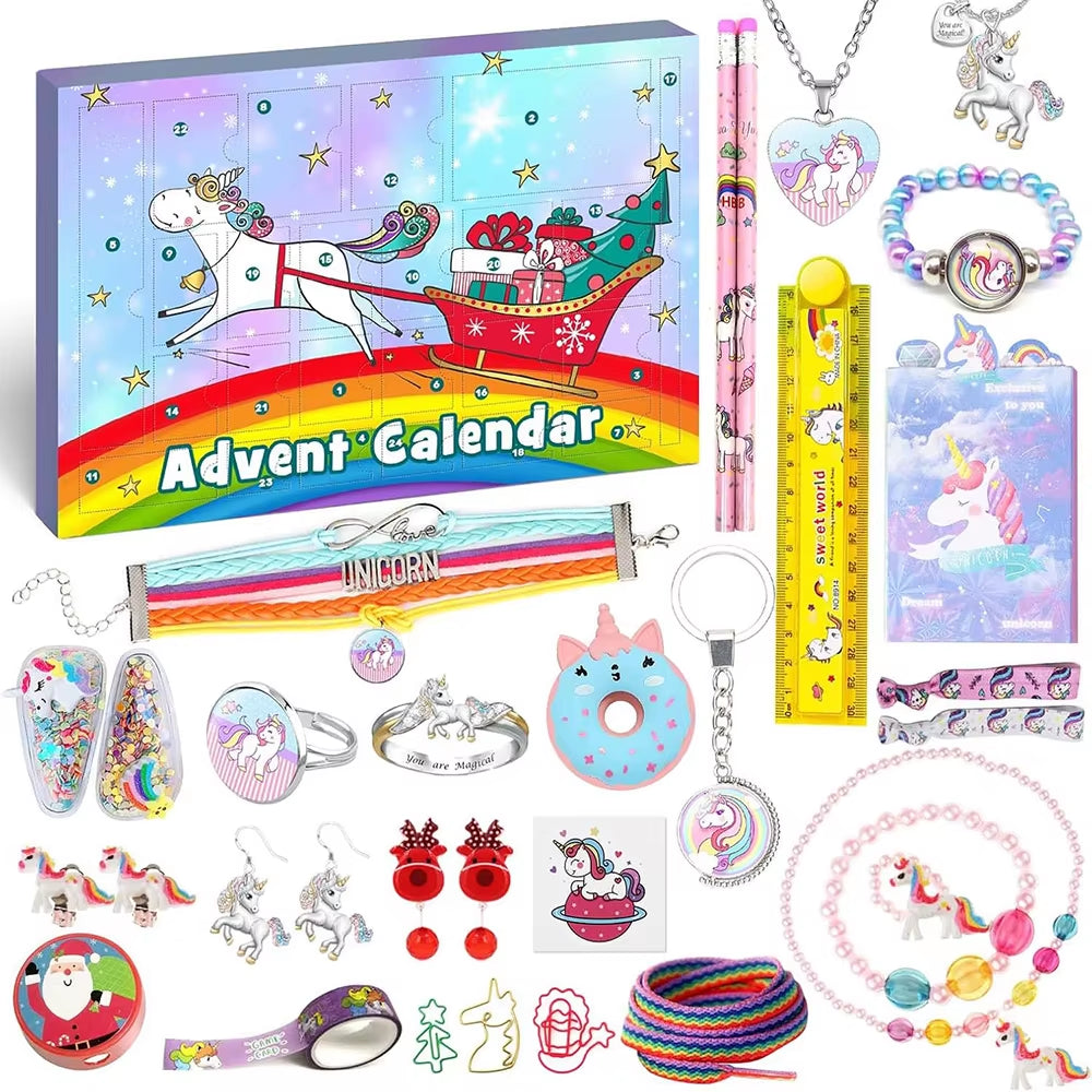 Unicorn Advent Calendar 2025 Stationery Advent Calendar Children'S Christmas Calendar
