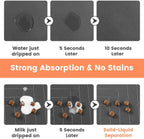 Pet Feeding Mat-Absorbent Pet Placemat for Food and Water Bowl, with Waterproof Rubber Backing, Quick Dry Water Mat for Dog Cat