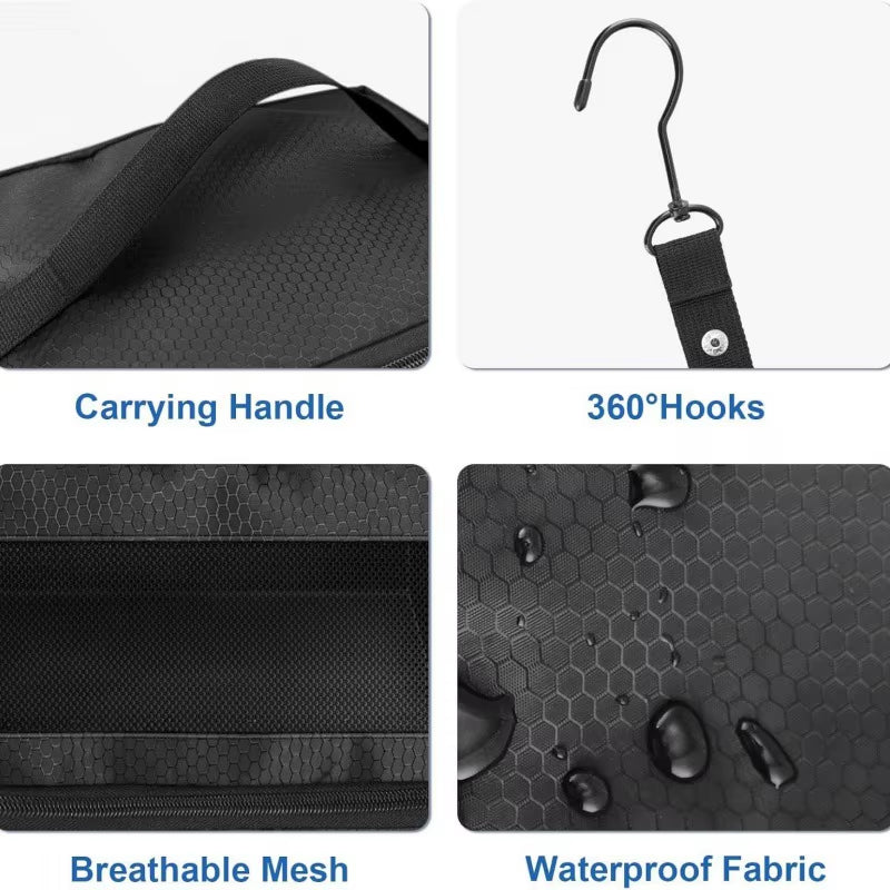 Suitcase Organizer High-Capacity Travel Luggage Organizer Hanging Shelve Packing Cube Closet Collapsible Hanging Storage Bags