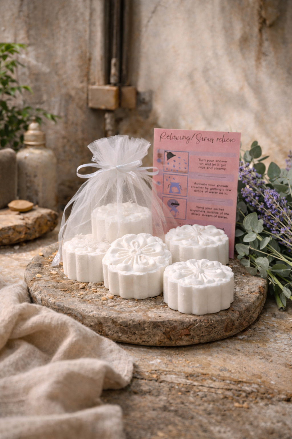 Lavender & Eucalyptus Scented Shower Steamers