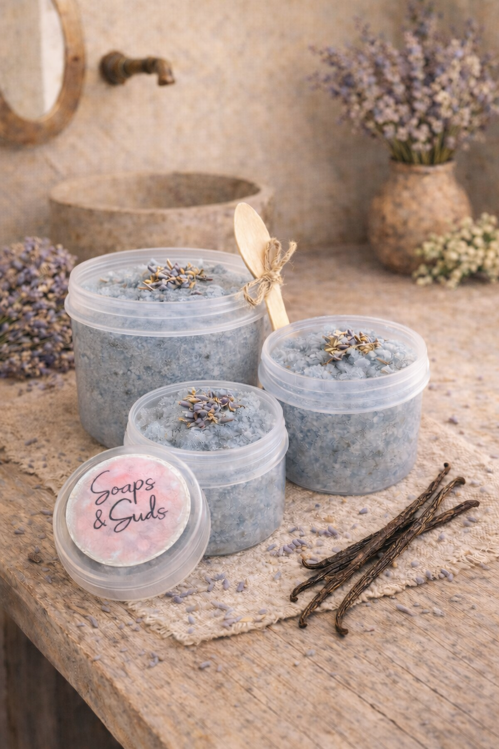 Lavender & Vanilla Emulsified Sugar Scrub