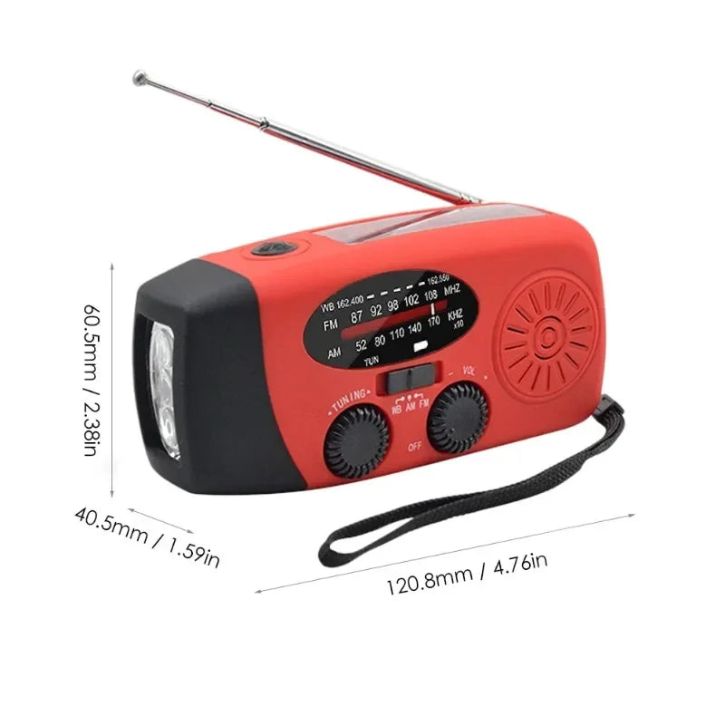 Solar Multifunctional Portable Hand Crank Power Generation Emergency Radio