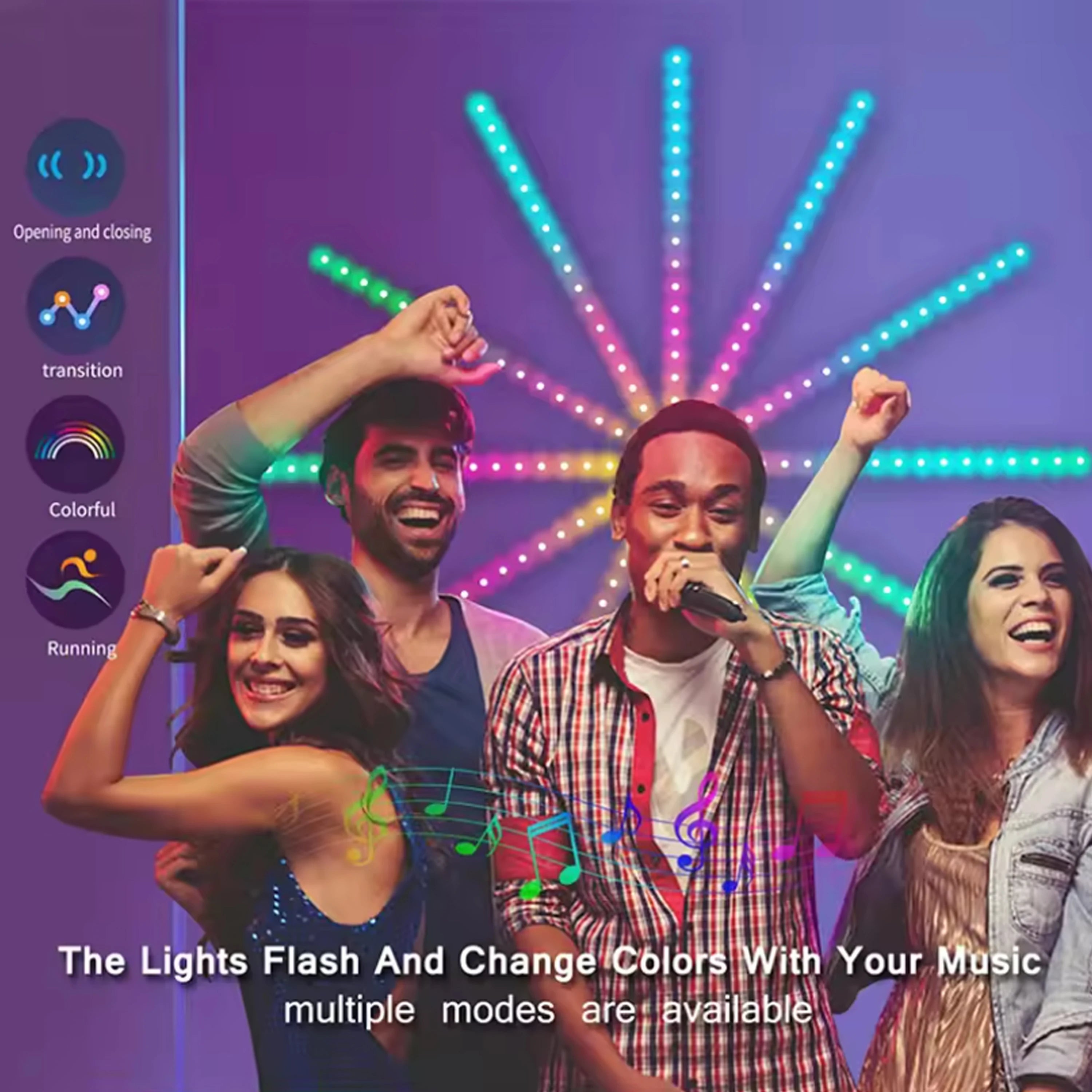 LED Firework Strip Lights