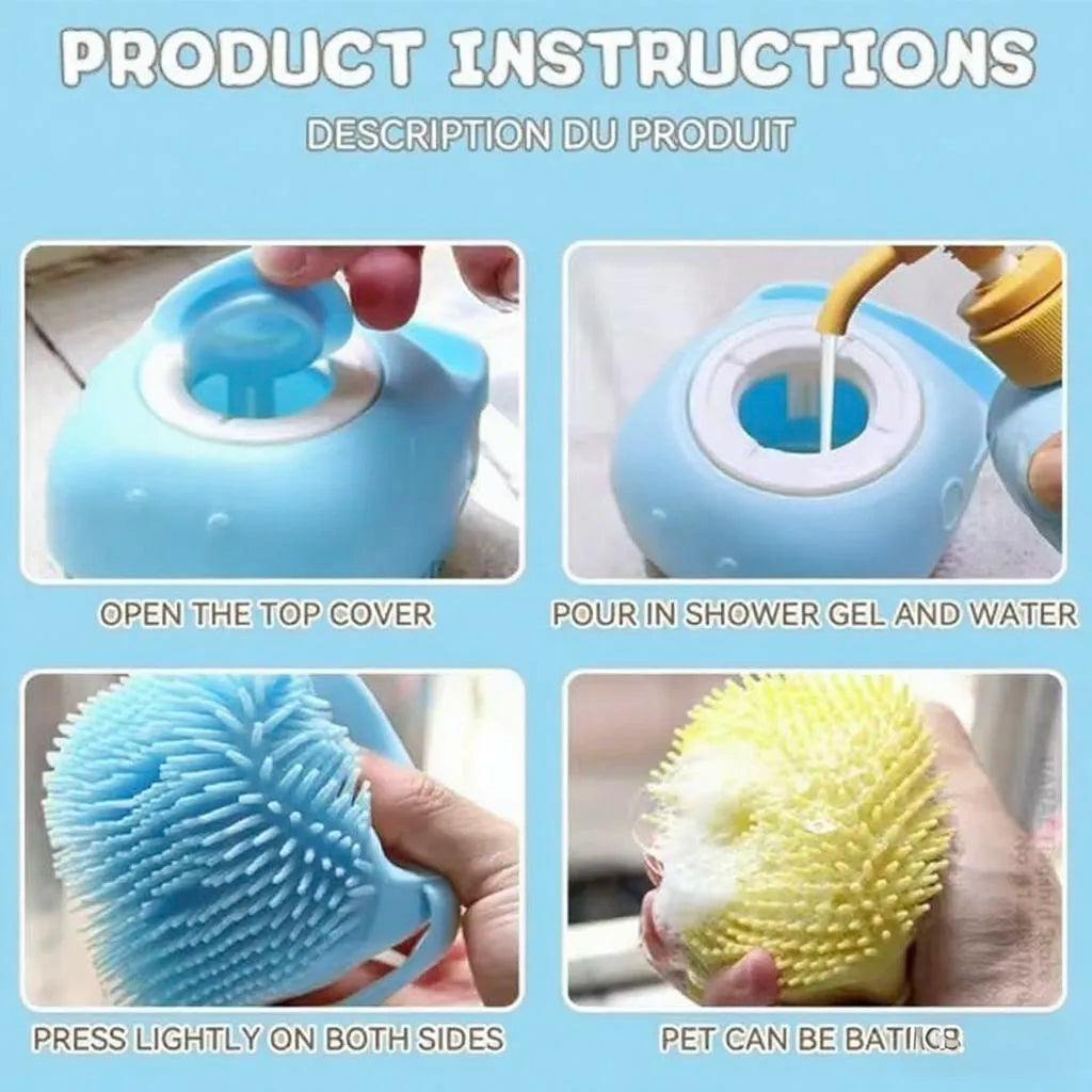 Silicone Soft Pet Massage Shower Brush