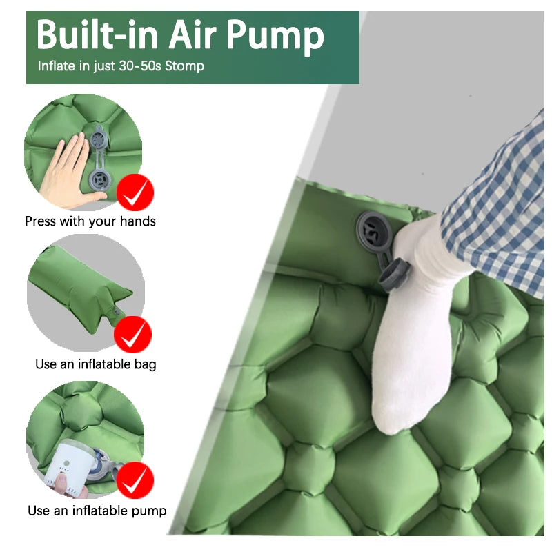 Single Sized Inflatable Mattress With Built In Pump