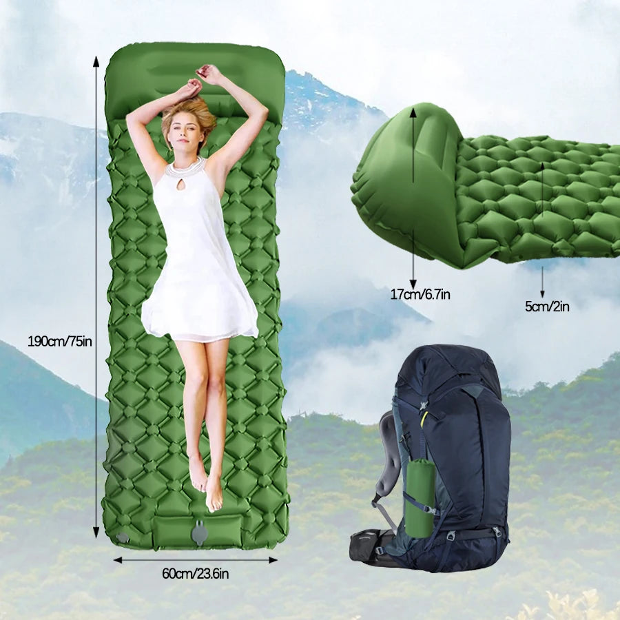 Single Sized Inflatable Mattress With Built In Pump