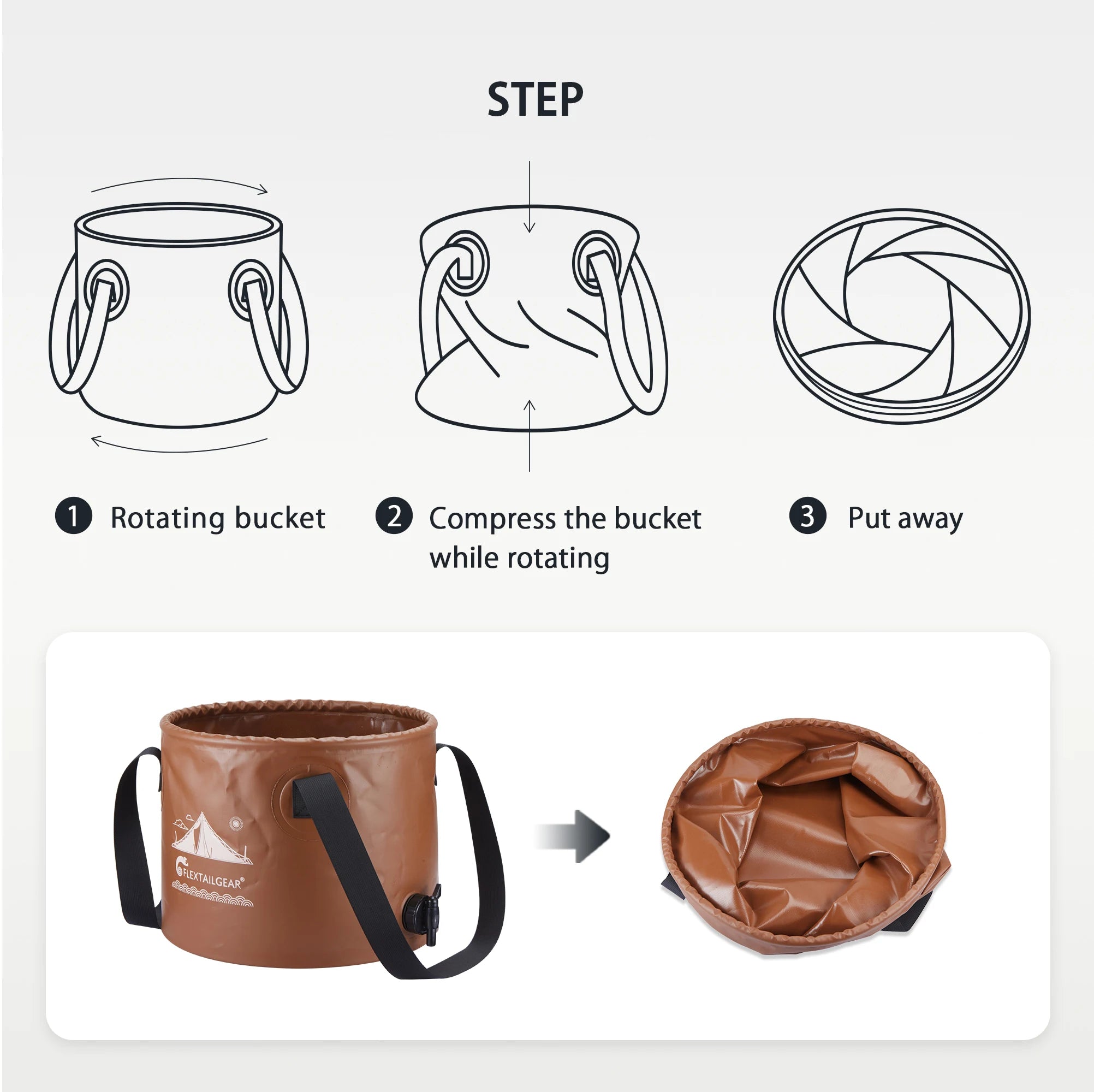 Collapsible Outdoor PVC Water Bucket