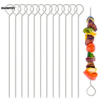 20cm Stainless Steel BBQ Skewers