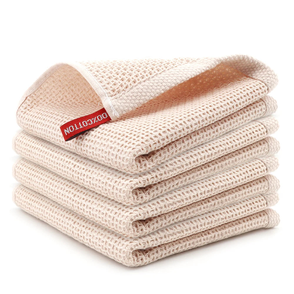 4/6 Piece Cotton Honey Comb Weave Dish Cloth