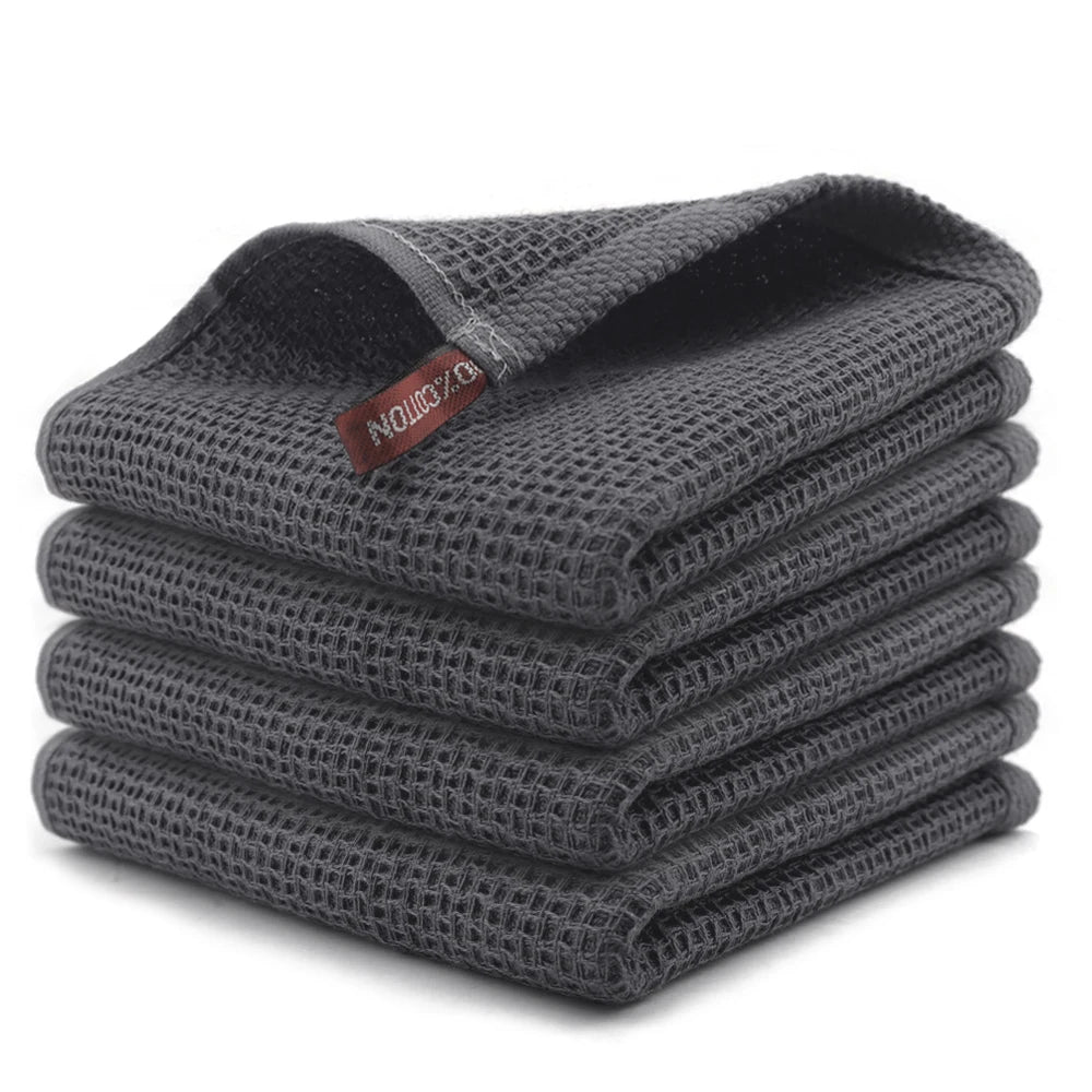 4/6 Piece Cotton Honey Comb Weave Dish Cloth