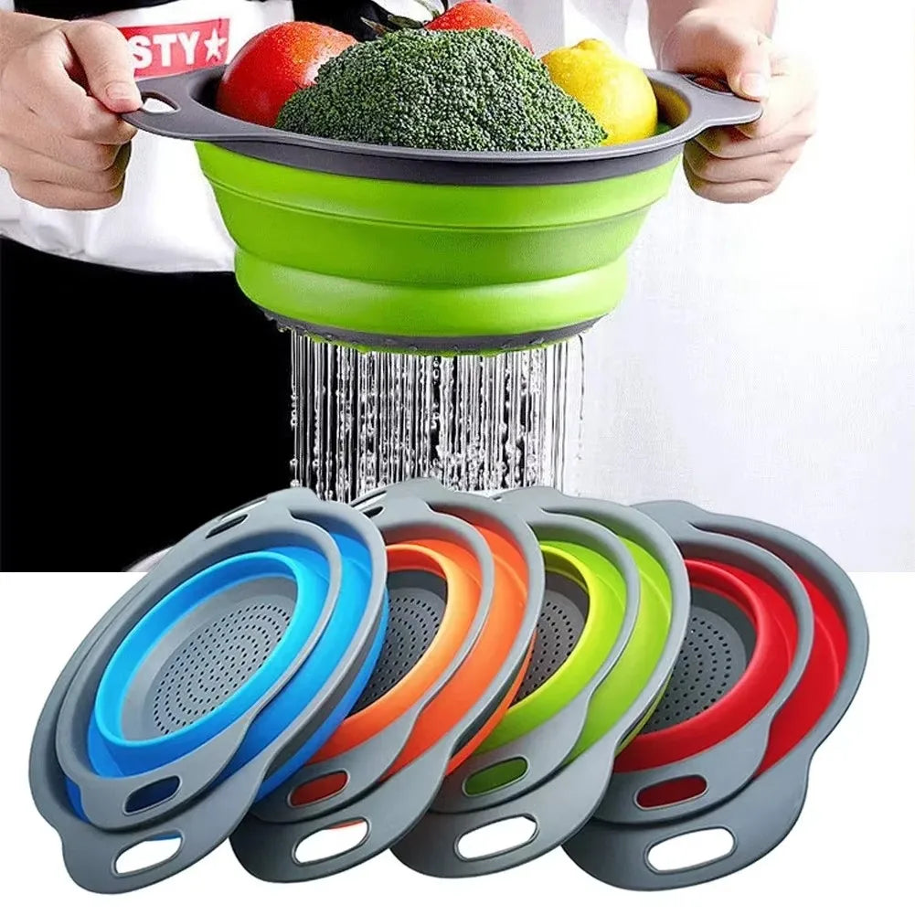 Silicone Folding Fruit and Veg Strainer