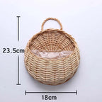 Hand Made Rattan Wall Plant Hanger