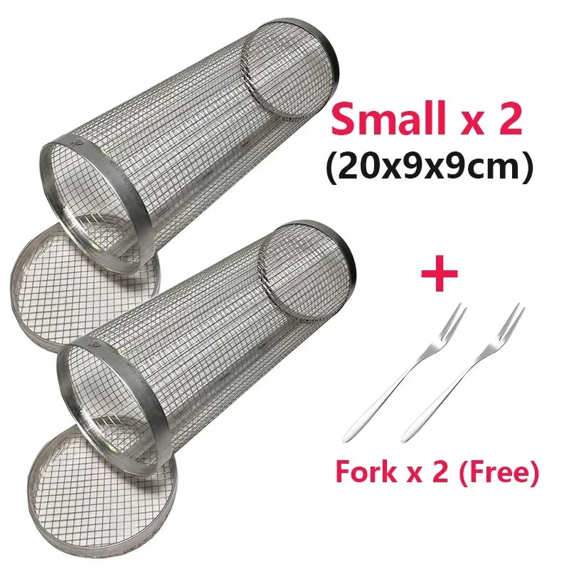 Stainless Steel Rolling BBQ Basket