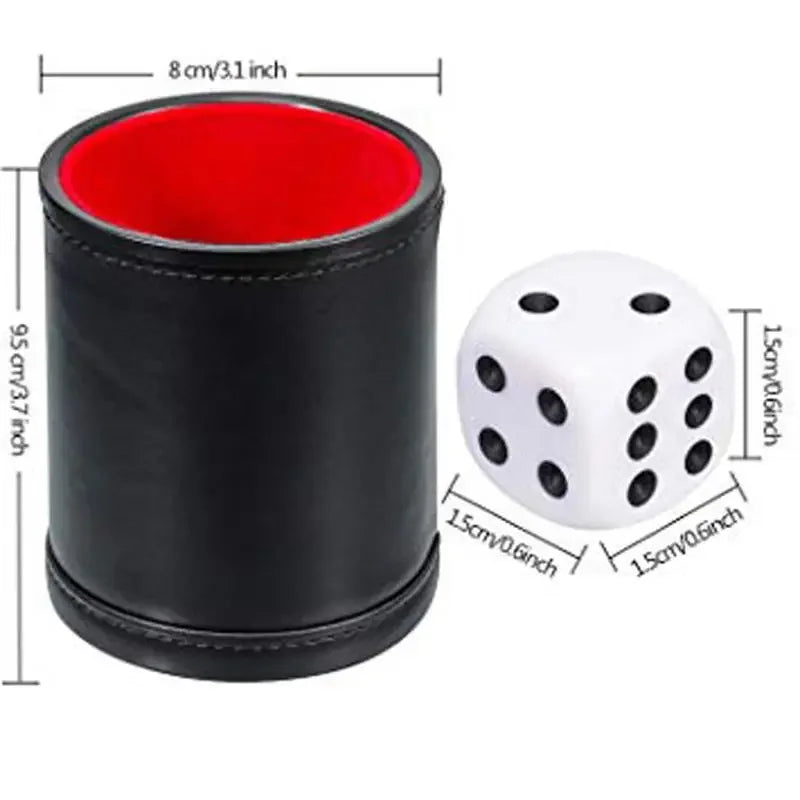 6 Piece Standard Dice With Dice Cup