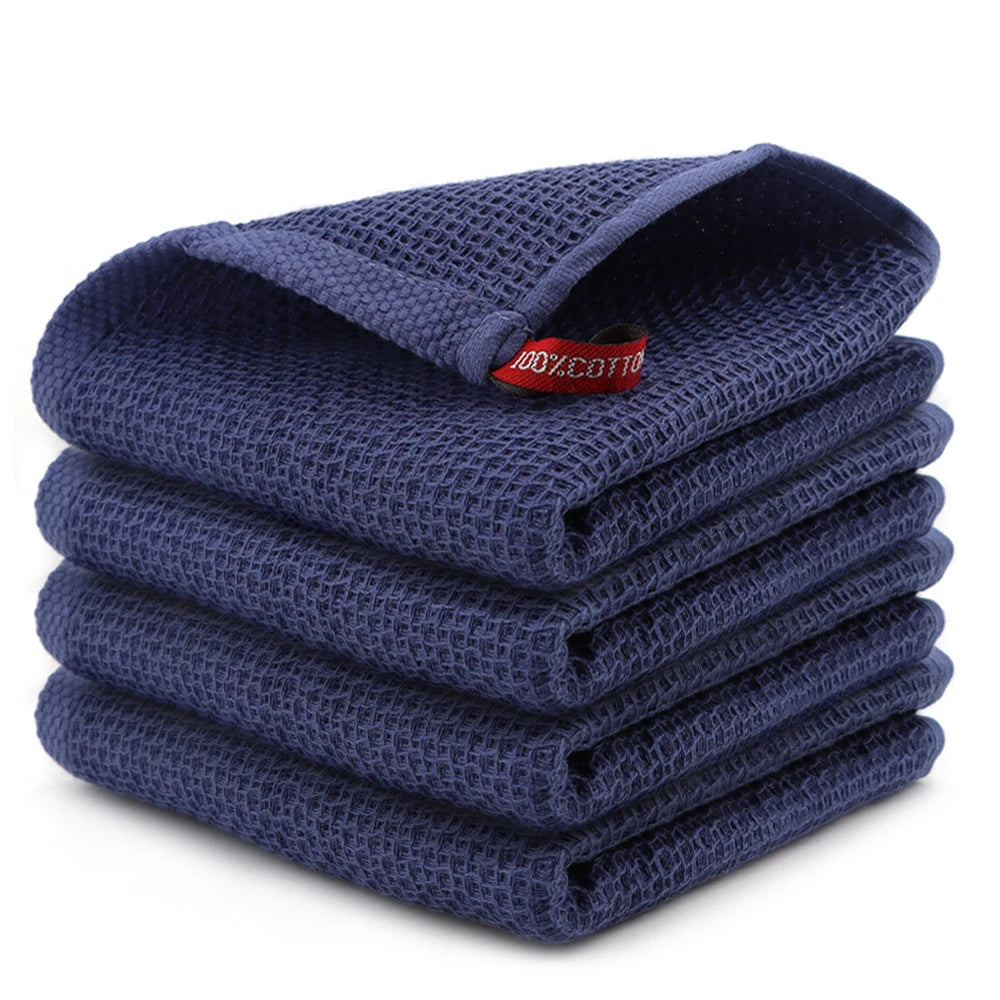 4/6 Piece Cotton Honey Comb Weave Dish Cloth