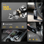 150PSI Electric Tire Pump For Car/Motorcycle/Bicycle