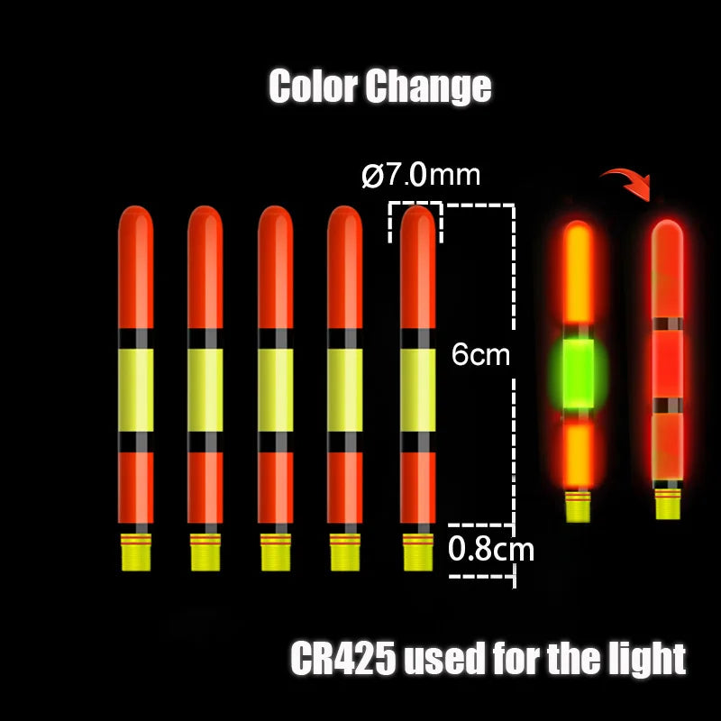 5 Piece Battery Operated Luminous Fishing Floats