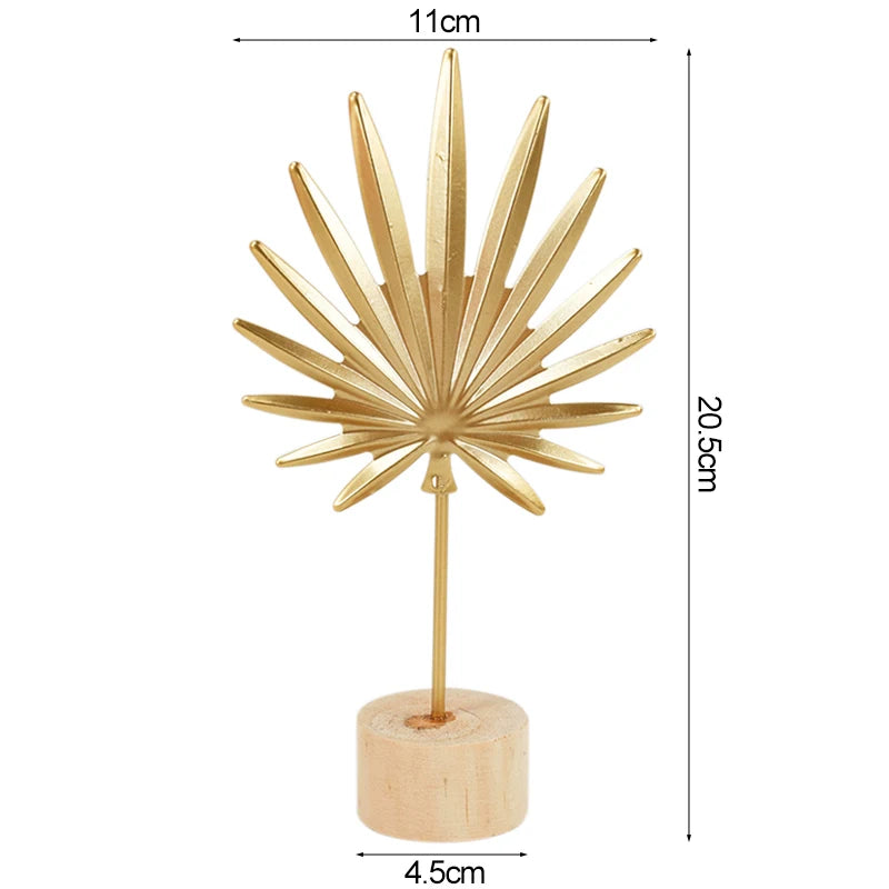 Gold Iron Ginkgo Leaf Ornaments