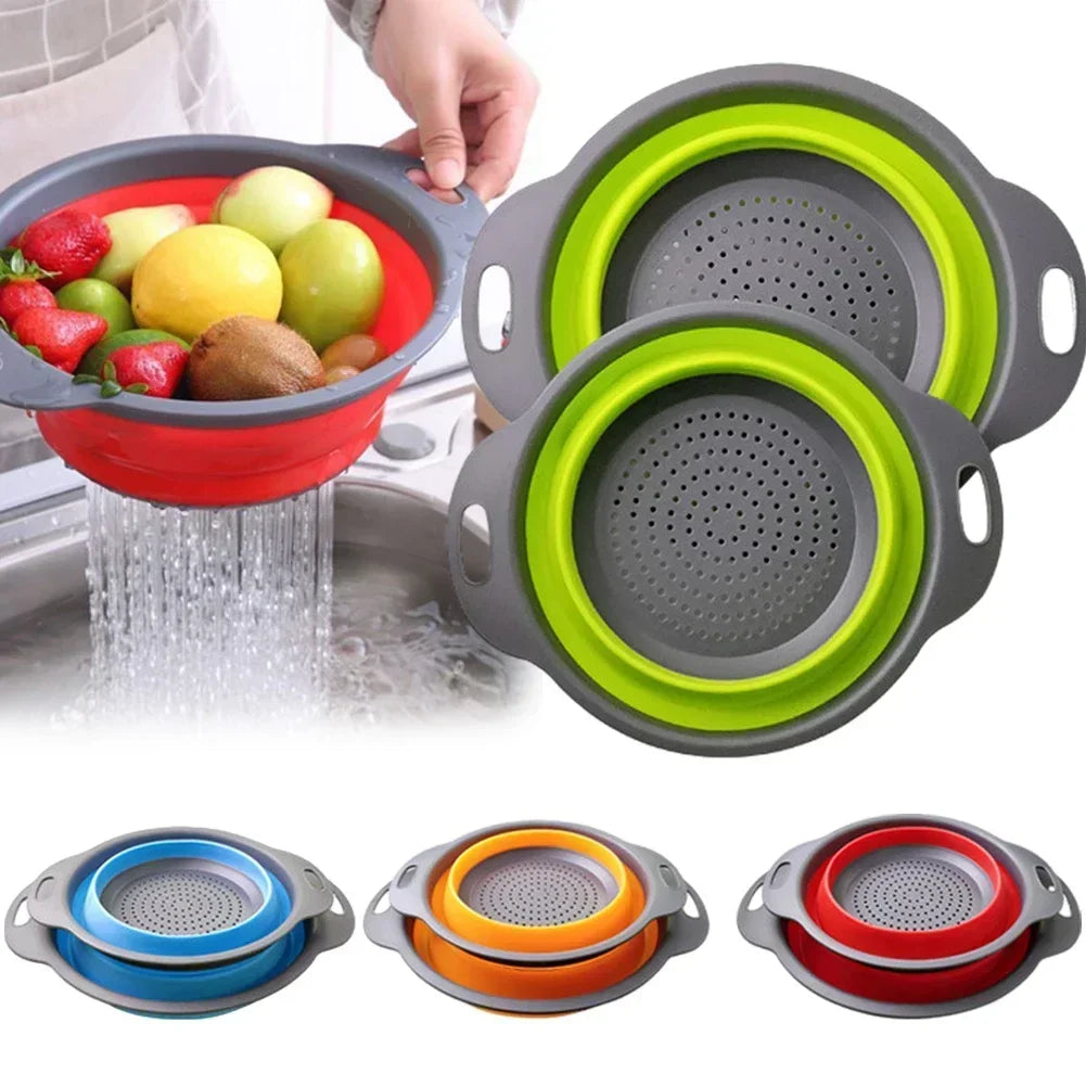 Silicone Folding Fruit and Veg Strainer
