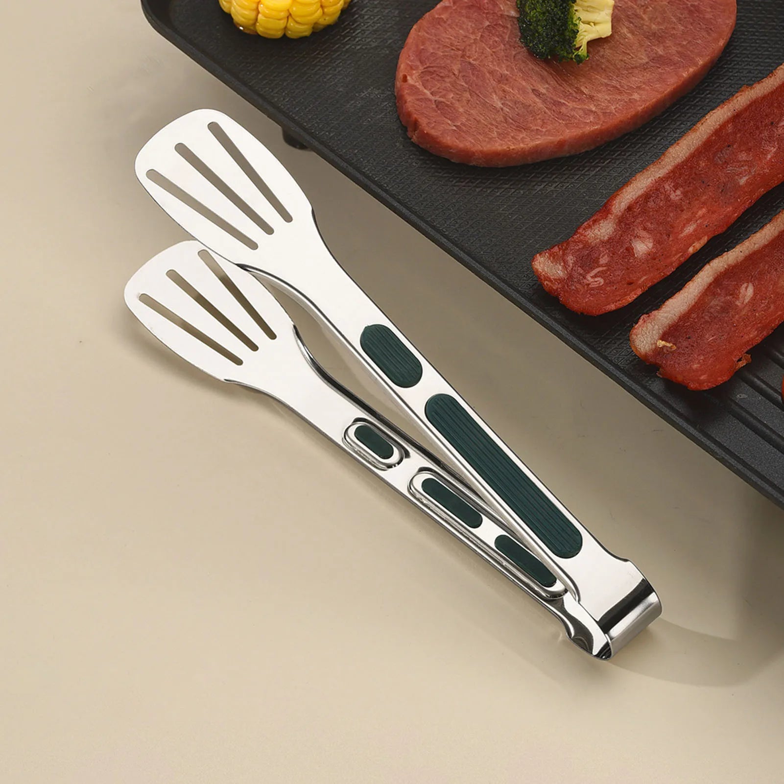 Non Slip Stainless Steel Kitchen Tongs