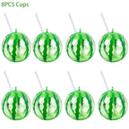PVC Fruit Shaped Drinking Cups With Straw
