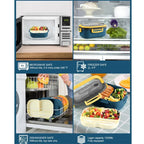 1200ML 2 Layer Bento Lunch Box With Spoon And Fork