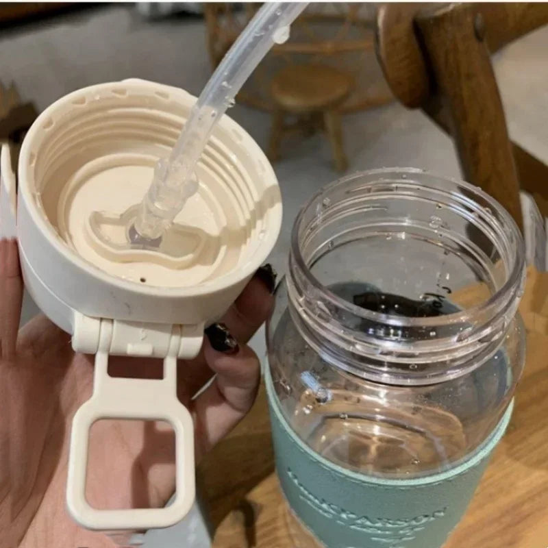 500ml Water Bottle With Straw