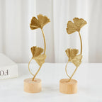 Gold Iron Ginkgo Leaf Ornaments