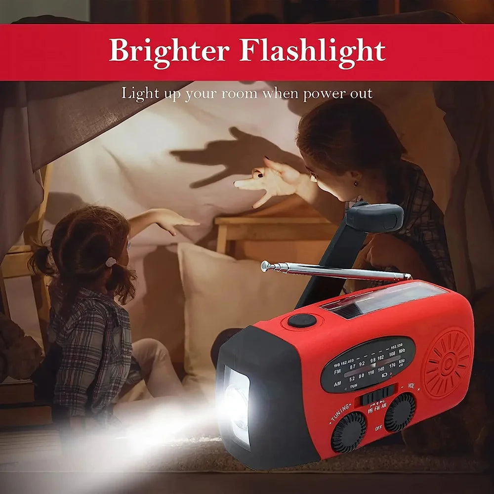 Solar Multifunctional Portable Hand Crank Power Generation Emergency Radio