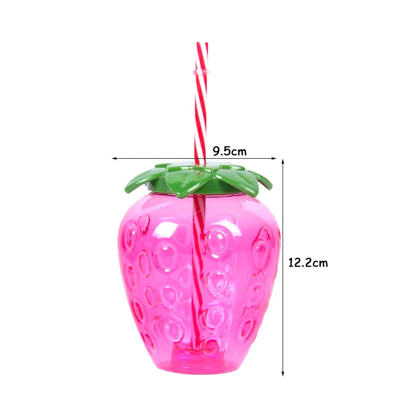 PVC Fruit Shaped Drinking Cups With Straw