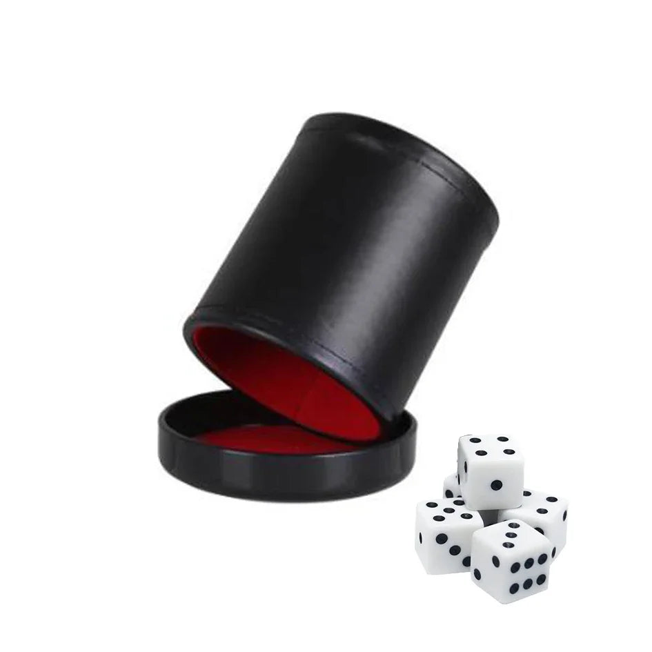6 Piece Standard Dice With Dice Cup
