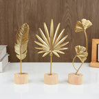 Gold Iron Ginkgo Leaf Ornaments